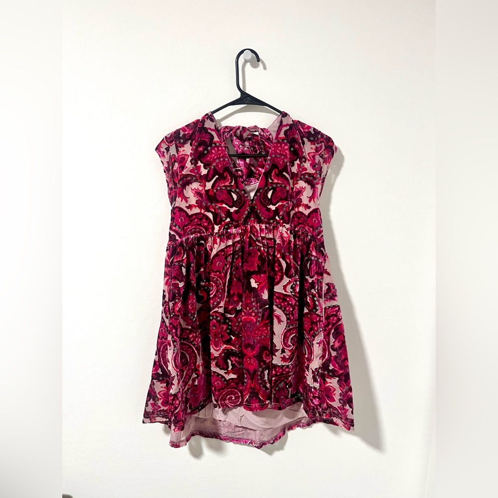 NWOT Free People All The Time Velvet Mini Dress